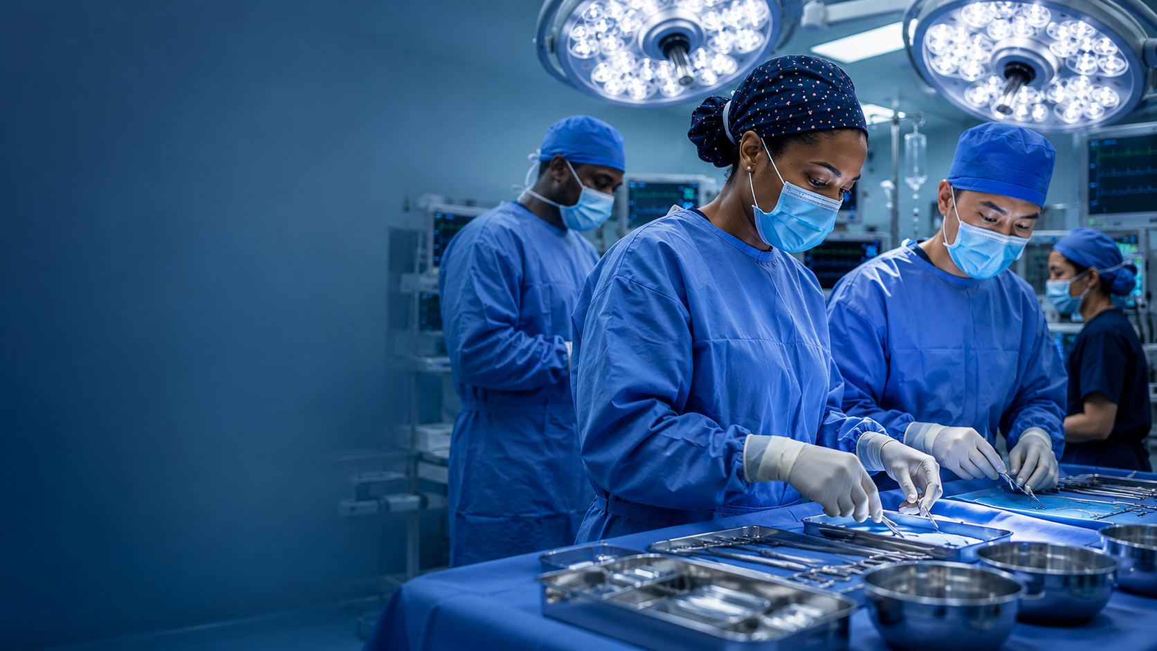 Medical team in a modern hospital environment